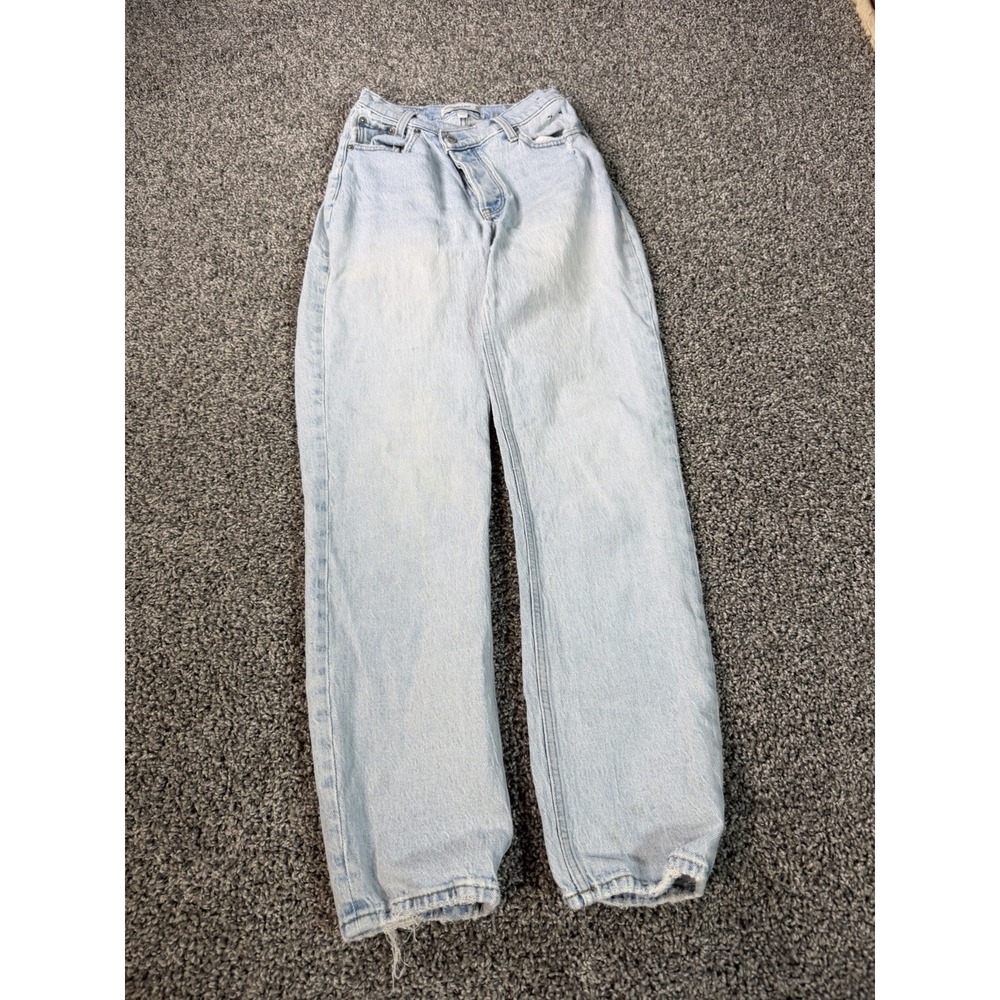 Abercrombie & Fitch Curve Love The Dad High Rise Jeans Women's Size 24 Blue - Picture 1 of 12